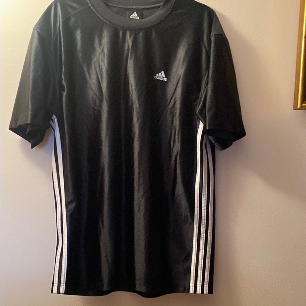 Adidas Black and White Short Sleeve Tee